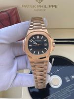 Octagonal Integrated Bracelet Dress Watch – Rose Gold Tone / Black Dial