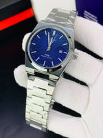 Modern Integrated Steel Bracelet Watch – Royal Blue Dial