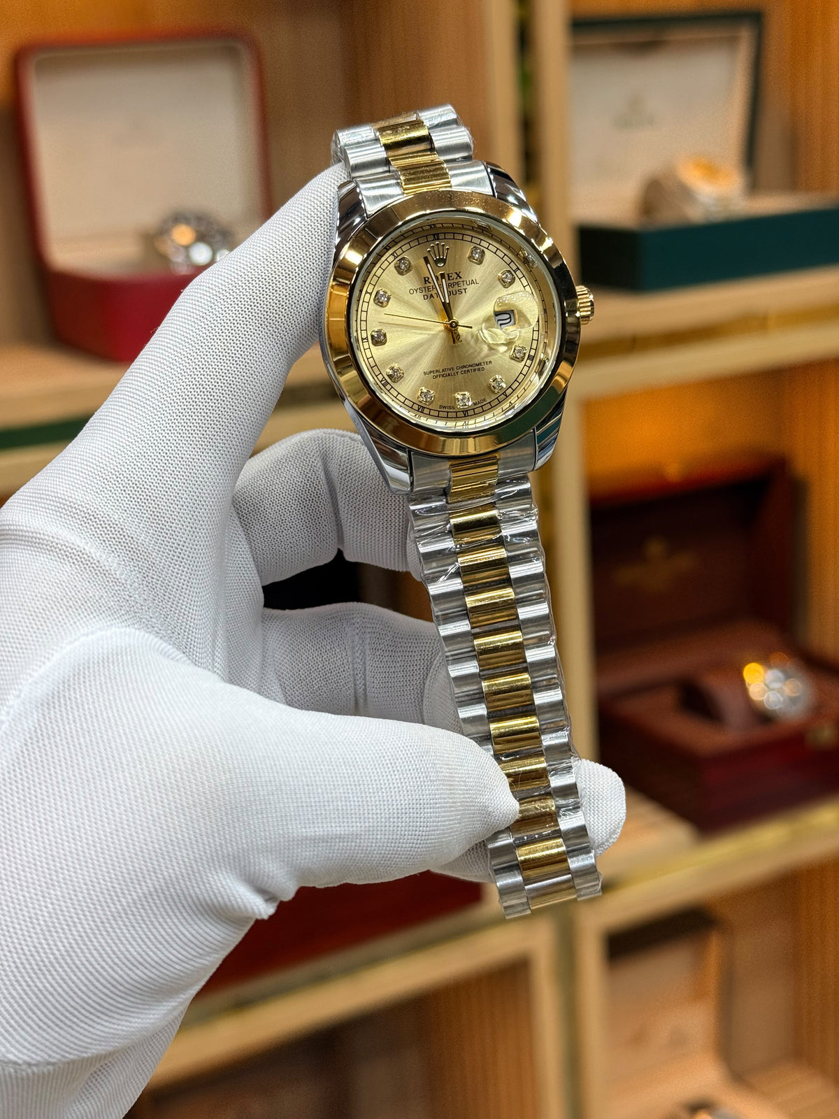 Signature Two-Tone Classic Bracelet Watch – Two Tone / Champagne Dial