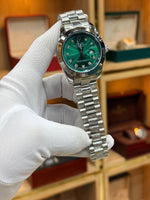 Signature Two-Tone Classic Bracelet Watch – Silver / Emerald Dial