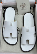 Signature H-Cut Slide Sandals – White product view