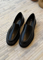 Polished Black Classic Dress Loafers – Black product view