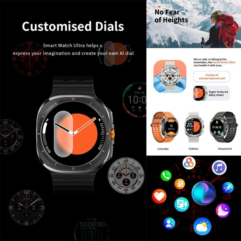 TF7 Ultra Smart Watch | Metal Body, AMOLED Display, Bluetooth Calling, Fitness & Health Tracker