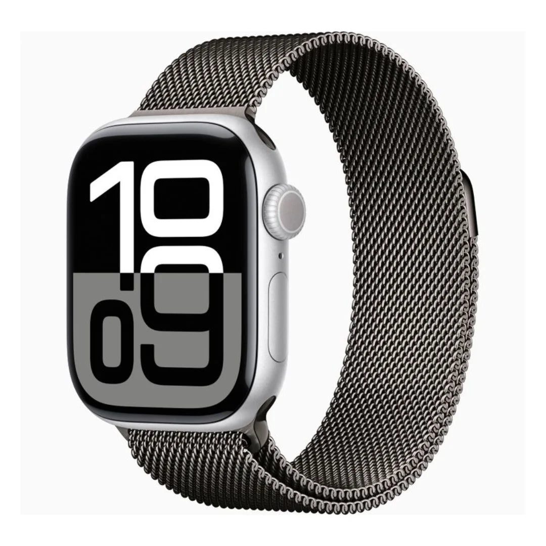 Grey | Apple Watch Milanese Magnetic Loop Strap | Stainless Steel Band | 42mm / 44mm / 45mm