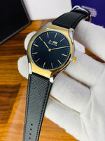 A-ONE Collection Classic Minimalist Analog Watch – Black Dial / Black Strap