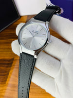 A-ONE Collection Classic Minimalist Analog Watch – Silver Dial / Black Strap