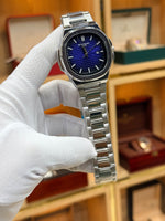 Classic Stainless Steel Date Bracelet Watch – Blue Dial