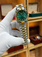 Signature Two-Tone Classic Bracelet Watch – Two Tone / Green Dial