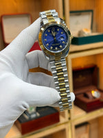 Signature Two-Tone Classic Bracelet Watch – Two Tone / Blue Dial