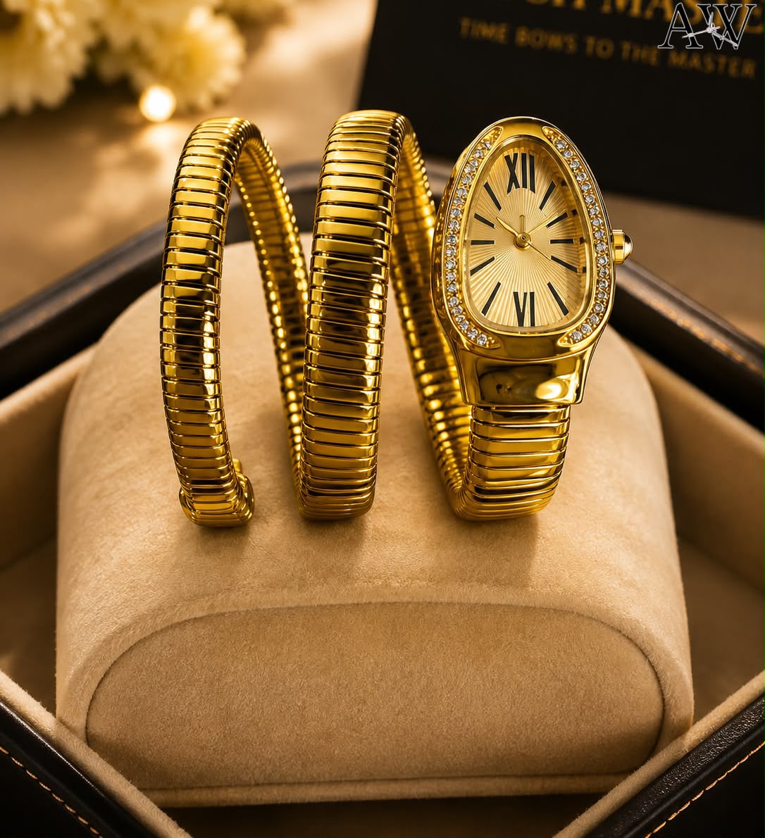 Luxury Women's Snake Chain Bracelet Watch