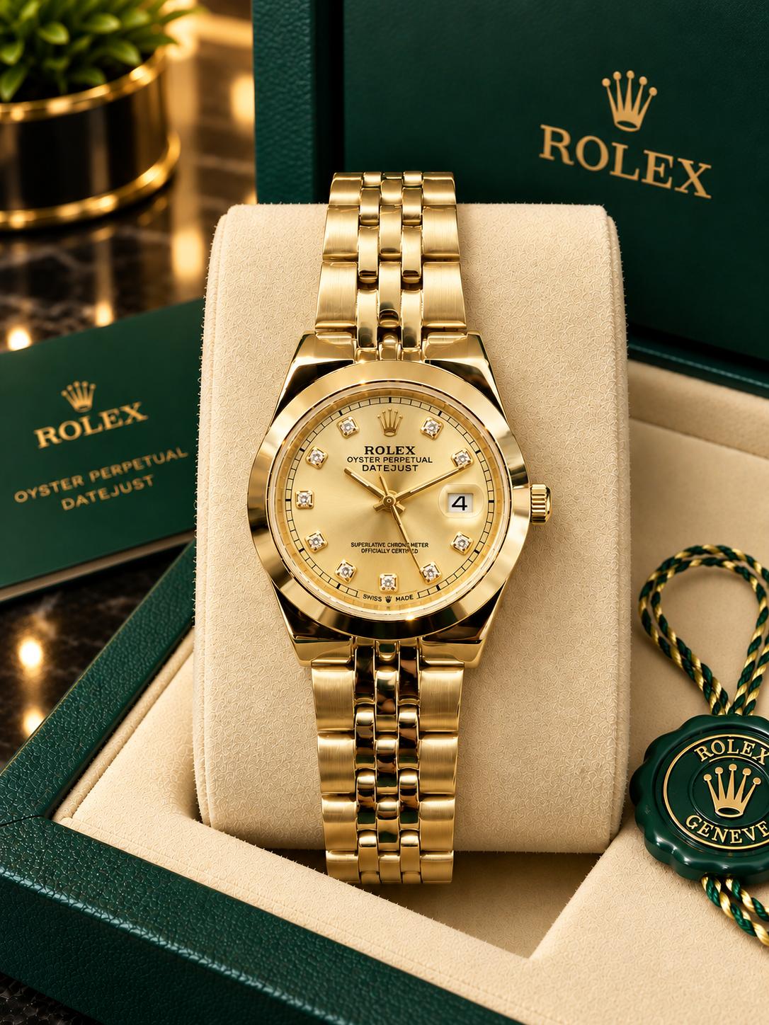 Rolex Datejust Watch – Gold Tone & Champagne Dial
