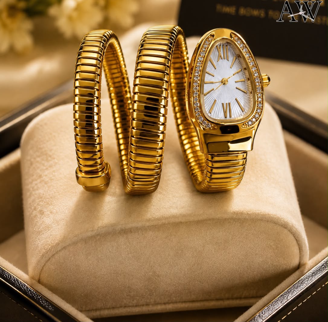 Luxury Women's Snake Chain Bracelet Watch