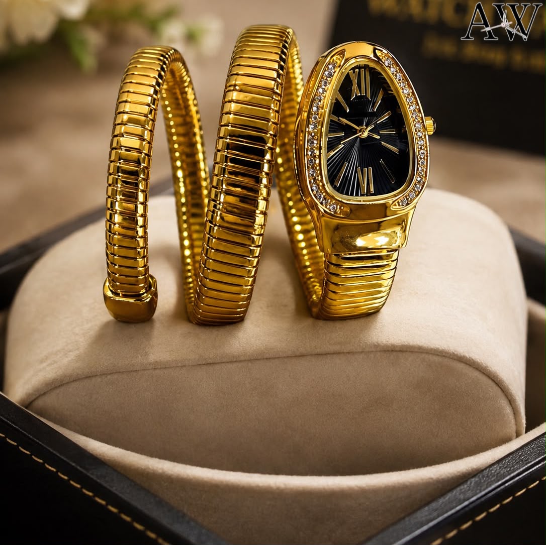 Luxury Women's Snake Chain Bracelet Watch