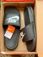 Classic Logo Strap Slide Sandals – Graphite – Graphite product view